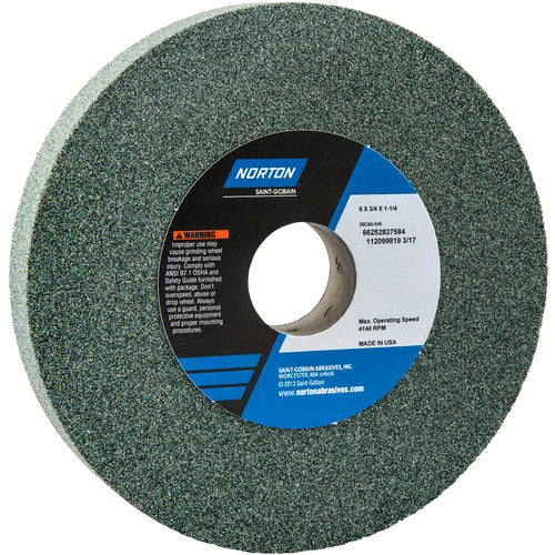 6″ × 3/4″ × 1-1/4″ 39C Toolroom Wheel Type 01 Straight 60 Grit Silicon Carbide - Exact Tooling