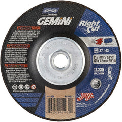 5″ × 0.045″ × 5/8″-11 Gemini Non-Woven Depressed Center Wheel Type 27 24 Grit - Exact Tooling