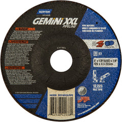 5″ × 5/32″ × 7/8″ Gemini Non-Woven Depressed Center Wheel Type 27 30 Grit Aluminum Oxide - Exact Tooling