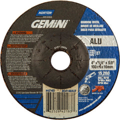4 × 1/4 × 5/8″ Gemini ALU Grinding Wheel A 46 Q BDA Type 27 - Exact Tooling