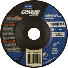 5″ × 1/8″ × 7/8 ″ Gemini Non-Woven Depressed Center Wheel Type 29 36 Grit - Exact Tooling