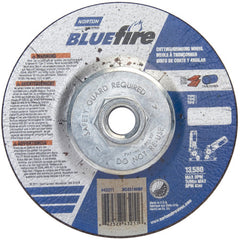 4-1/2 × 1/8 × 5/8 - 11″ BlueFire Grinding Wheel ZA 30 U Type 27 - Exact Tooling