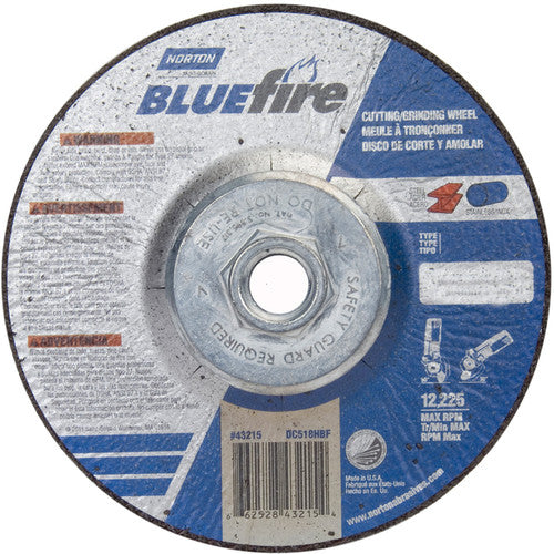 5 × 1/8 × 5/8 - 11″ BlueFire Grinding Wheel ZA 30 U Type 27 - Exact Tooling