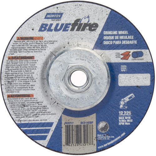 5 × 1/4 × 5/8 - 11″ BlueFire Grinding Wheel ZA 24 S Type 27 - Exact Tooling