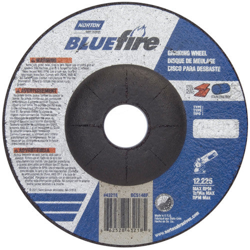 5 × 1/4 × 7/8″ BlueFire Grinding Wheel ZA 24 S Type 27 - Exact Tooling