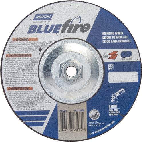 7 × 1/4 × 5/8 - 11″ BlueFire Grinding Wheel ZA 24 S Type 27 - Exact Tooling