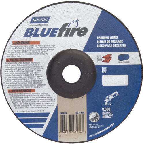 7 × 1/4 × 7/8″ BlueFire Grinding Wheel ZA 24 S Type 27 - Exact Tooling