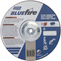 9″ × 1/8″ × 5/8″ BlueFire Non-Woven Depressed Center Wheel Type 27 Zirconia Alumina / Aluminum Oxide - Exact Tooling