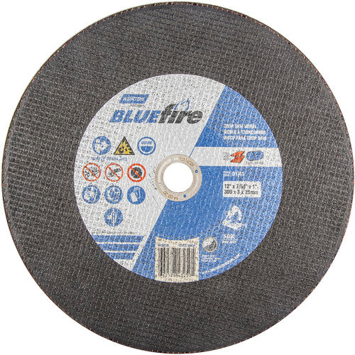 12″ × 7/64″ × 1″ BlueFire Chopsaw Cut-Off Wheel Type 01 Straight Zirconia Alumina/Aluminum Oxide - Exact Tooling