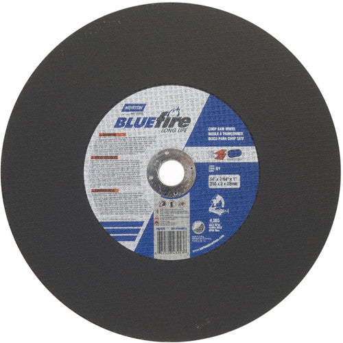 14″ × 7/64″ × 1″ BlueFire Chopsaw Cut-Off Wheel Type 01 Straight Zirconia Alumina/Aluminum Oxide - Exact Tooling