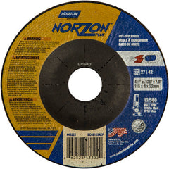 4-1/2″ × 1/8″ × 7/8″ NorZon Plus Non-Woven Depressed Center Wheel Type 27 - Exact Tooling