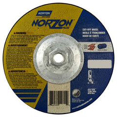 7″ × 1/8″ × 5/8″-11 NorZon Plus Non-Woven Depressed Center Wheel Type 27 - Exact Tooling