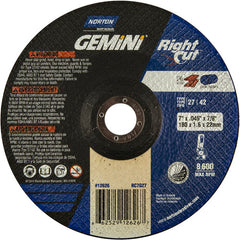 7″ × 0.060″ × 7/8″ Gemini Non-Woven Depressed Center Wheel Type 27 - Exact Tooling
