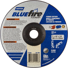 7″ × 1/8″ × 7/8″ BlueFire Non-Woven Depressed Center Wheel Type 27 24 Grit - Exact Tooling