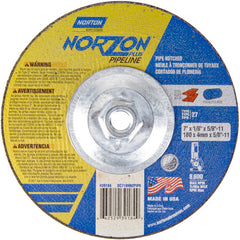 7″ × 1/8″ × 5/8″ NorZon Plus Non-Woven Depressed Center Wheel Type 27 - Exact Tooling
