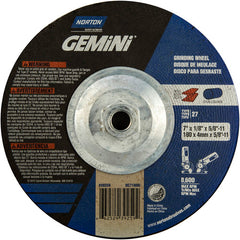 7 × 1/8 × 5/8 - 11″ Gemini Long Life Grinding Wheel A 24 R Type 27 - Exact Tooling