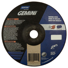 7″ × 1/4″ × 7/8″ Gemini Non-Woven Depressed Center Wheel Type 28 Saucer Aluminum Oxide - Exact Tooling