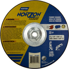 9″ × 1/4″ × 5/8″ NorZon Plus Non-Woven Depressed Center Wheel Type 27 - Exact Tooling