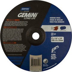 9″ × 1/4″ × 7/8″ Gemini Non-Woven Depressed Center Wheel Type 27 20 Case - Exact Tooling