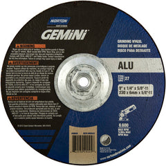 9″ × 1/4″ × 5/8″-11 Gemini Non-Woven Depressed Center Wheel Type 27 24 Grit - Exact Tooling