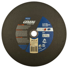 12″ × 7/64″ × 1″ Gemini Chopsaw Type 01 Straight Cut-Off Wheel Aluminum Oxide - Exact Tooling