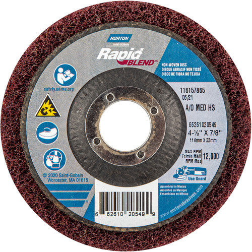 4-1/2″ × 7/8″ Rapid Prep Depressed Center Finishing Wheel 150-180 Grit Aluminum Oxide - Exact Tooling