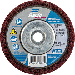 4-1/2″ × 5/8″-11 Rapid Prep Depressed Center Finishing Wheel 150-180 Grit Aluminum Oxide - Exact Tooling