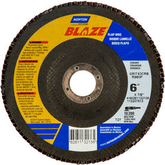 6″ × 7/8″ 60 Grit Type 27 Blaze Flap Disc - Exact Tooling