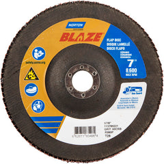 7 × 7/8″ Blaze Fiberglass Conical Flap Disc Type 29 60 Grit R980P Premium Ceramic Alumina - Exact Tooling