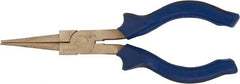 Ampco - 6-1/4" OAL, 1-9/16" Jaw Length x 1/4" Jaw Width, Long Nose Pliers - Round Nose Head - Exact Tooling