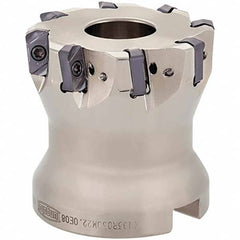 Tungaloy - 2" Cut Diam, 3/4" Arbor Hole, Indexable High-Feed Face Mill - Exact Tooling