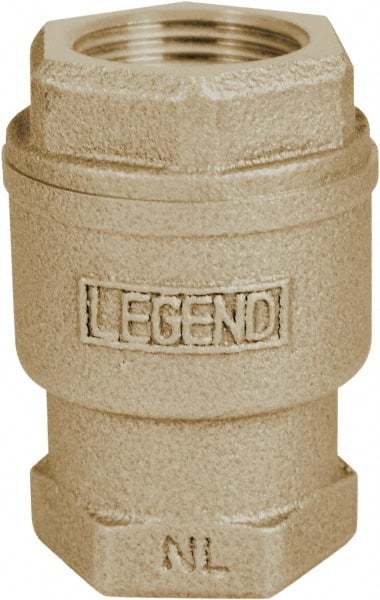 Legend Valve - 1-1/4" Lead Free Bronze Check Valve - Inline, FNPT x FNPT, 250 WOG - Exact Tooling