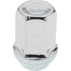 Value Collection - M12-1.5 Stainless Steel Finish Capped Wheel Nut - 19mm Hex, 32mm Overall Length, 60° Seat Angle - Exact Tooling