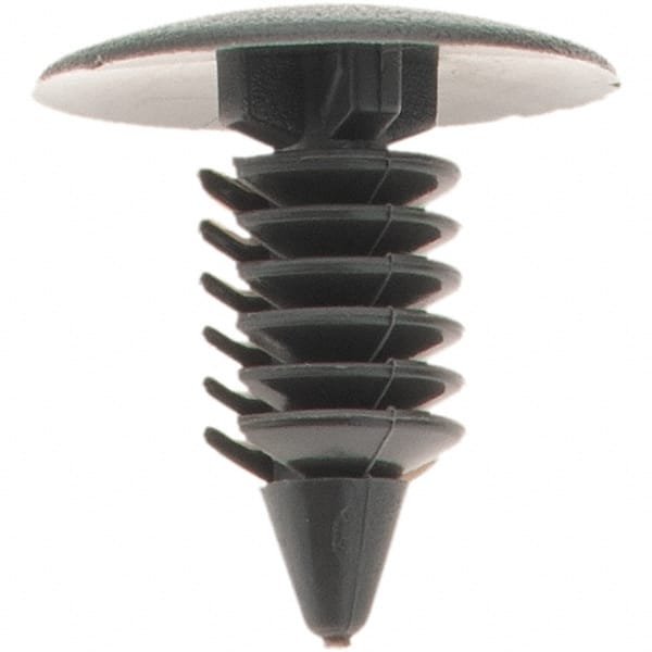 Value Collection - 8mm Hole Diam, Ratchet Shank, Nylon Panel Rivet - 14mm Length Under Head, 8mm Material Thickness - Exact Tooling