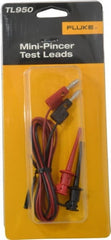 Fluke - Black/Red Electrical Test Equipment Leads Set - Use with All Models - Exact Tooling