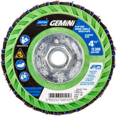 4-1/2 × 5/8 - 11″ Gemini Plastic Flat Flap Disc Type 27 P36 Grit R766 Zirconia Alumina - Exact Tooling