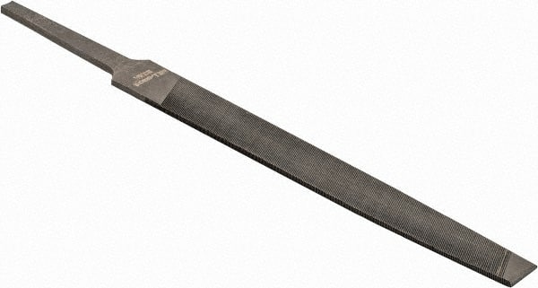 Value Collection - 5.3" Long, Smooth Cut, Mill American-Pattern File - Single Cut, 0.1" Overall Thickness, Tang - Exact Tooling