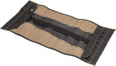 CLC - 32 Pocket Black & Brown Polyester Tool Roll - 28" Wide x 1" Deep x 14" High - Exact Tooling