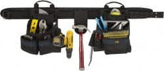 CLC - 29 to 46" Waist Tool Belt - 17 Pocket, 28" Wide, Black/Blue, Polyester - Exact Tooling