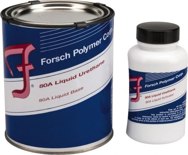 Forsch Polymer Corp - 1 Lb Kit Tan Polyurethane Castable Rubber - 100°F Max Operating Temp, 30 min Tack Free Dry Time, 24 hr Full Cure Time, Series URS 5180 - Exact Tooling