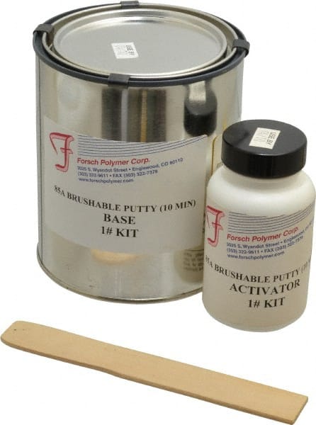 Forsch Polymer Corp - 1 Lb Kit Amber Urethane Putty - 10 min Tack Free Dry Time, 48 hr Full Cure Time, Series URS 5885 - Exact Tooling