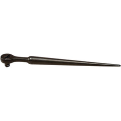 Wright Tool & Forge - Ratchets; Tool Type: Ratchet Spud Handle ; Drive Size (Inch): 1/2 ; Head Shape: Round ; Head Features: Reversible ; Finish/Coating: Black Industrial ; Overall Length (Inch): 15 - Exact Tooling