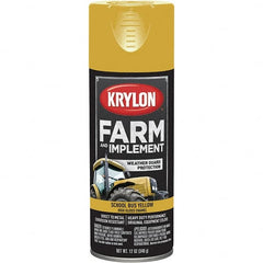 Krylon - School Bus Yellow, 12 oz Net Fill, Gloss, Farm & Equipment Spray Paint - 12 oz Container, Use on Equipment - Exact Tooling