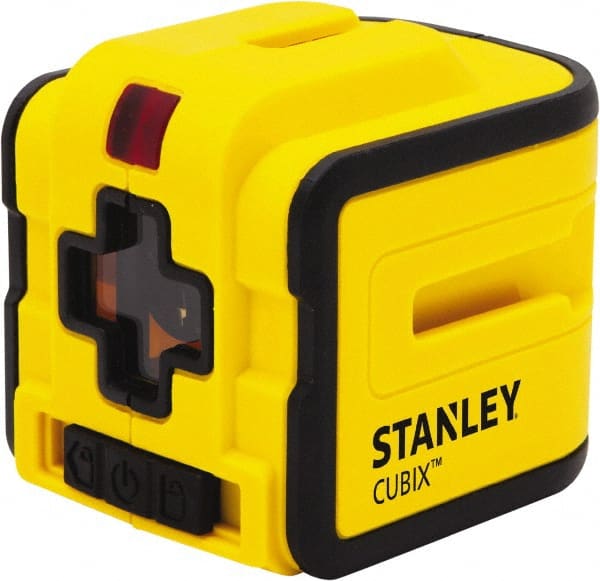 Stanley - 2 Beam 50' Max Range Self Leveling Cross Line Laser - Red Beam, 5/16" at 40' Accuracy, 9-1/4" Long x 3-1/2" Wide x 4" High, Battery Included - Exact Tooling
