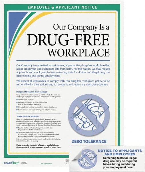 ComplyRight - Safety & Health General Safety & Accident Prevention Training Kit - English, 18" Wide x 24" High, Includes Poster & Notice to Applicants and Employees Stickers - Exact Tooling