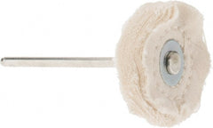 Value Collection - 1" Diam x 3/8" Thick, Hard Mounted Polishing Wheel - 0 Ply, 3/32" Shank Diam - Exact Tooling
