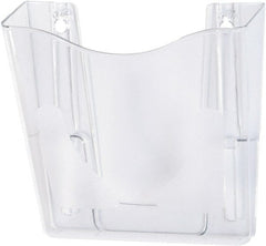 Deflect-o - 10-1/4" Wide x 10" High x 4" Deep Plastic Wall File - 1 Compartment, Clear - Exact Tooling