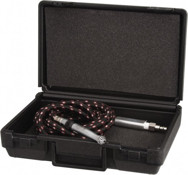 Universal Tool - 13,500 BPM, 90 psi, 3/16 NPT Inlet, Air Engraving Pen Kit - 48" Long Hose, 6.2 bar Air Pressure, Includes Air Hose and Filter Connection; Flat; Round and Chisel Blanks; Stylus Kit - Exact Tooling