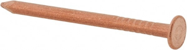 Made in USA - 3D, 14 Gauge, 1-1/4" OAL Common Nails - Smooth Shank, Copper - Exact Tooling