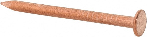 Made in USA - 4D, 12 Gauge, 1-1/2" OAL Common Nails - Smooth Shank, Copper - Exact Tooling